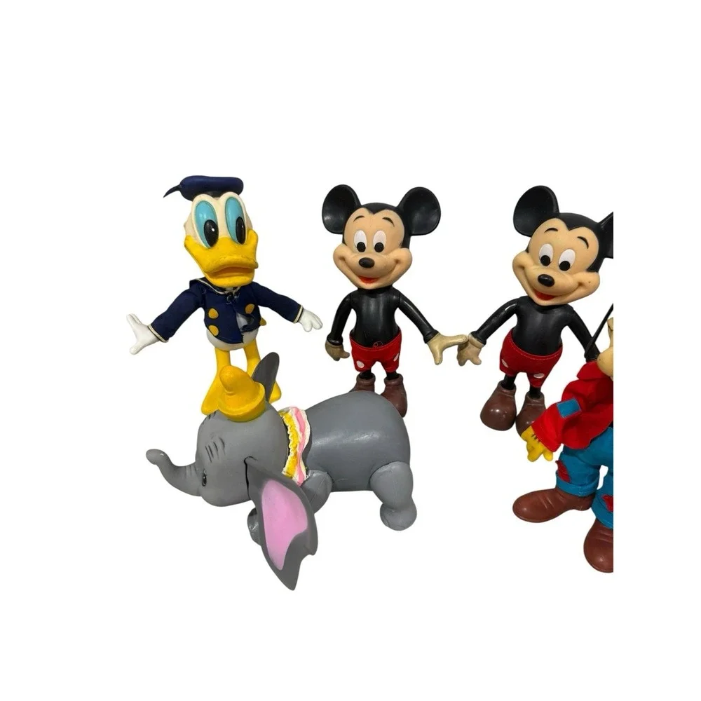 VTG R Dakin Plastic Figures Disney Minnie Mickey Goofy Dumbo Donald 1970's 8